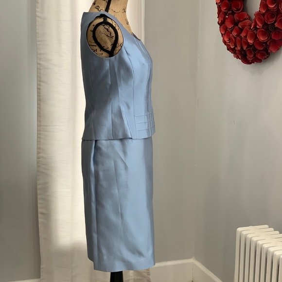 Talbots 3-piece silk blend blue skirt suit size 4 - Picture 4 of 8